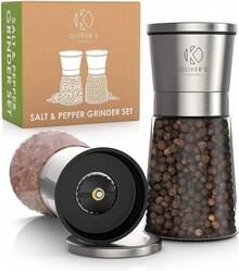 Salt & Pepper Grinder Set - 2X Premium Quality Ceramic Grinders - Easy To Fill & Use - Season To Perfection With Adjustable Coarseness - Large Capacity - Refill Less Often - 1 - View 9