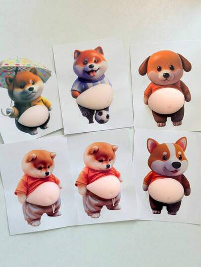 1 miếng dán giảm đau bụng hình thú cưng sáng tạo, hình chó Corgi 3D dễ thương, miếng dán thủ công tự làm, miếng dán silicon siêu mềm chống va chạm, miếng dán trang trí điện thoại, thích hợp cho xe hơi, nhà cửa, máy tính xách tay, đồ dùng học tập, phần thưởng cho trẻ em, quà sinh nhật, quà tặng ngày lễ, miếng dán giảm căng thẳng cho trẻ em và người lớn.