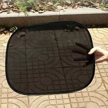 2 件装汽车挡风玻璃遮阳罩，带吸盘，前窗专用，防紫外线，隔热，遮光，保护内饰 - 2PCS橢圓遮陽網紗 - 查看 9