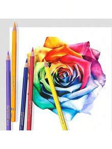 高级48色油画彩色铅笔，艺术素描铅笔，专为艺术院校学生、绘画、素描、手绘、着色笔设计 - 48colors set - 查看 5