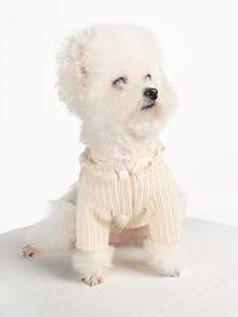 PETCIRCLE 1pc Pet Clothes, Dog/Cat Apparel, Spring/Summer New Arrival, Lightweight Breathable Comfortable Blue Bow Tulle Dress - Multicolor - View 3