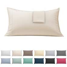 Ecommerc3 Pillowcase Pack Of 2, Cotton, 50x90 Cm, Flap Closure, Various Colors - Beige - View 2
