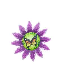 1件/4件装 亮丽金属花卉墙饰 - 悬挂式装饰，色彩缤纷的花园雕塑，适用于室内外，是客厅、卧室、婚礼礼物和家居装饰的完美之选，室内墙面装饰 | 花园艺术 | 金属质感，花卉装饰 - 2.5D昆蟲圖案花 - 查看 16