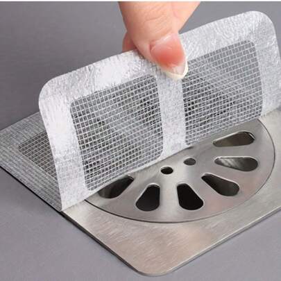 Disposable Shower Hair Filter - High Efficiency Mesh Filter Sticker, Suitable For Bathroom And Kitchen Sink, Bathtub Anti-Clogging Accessory, Easy To Use, Non-Messy, Durable And Reusable