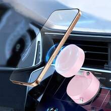 Adjustable Magnetic Car Phone Holder 1pc Magnetic Suction Cup Holder, Suction Cup Base + Magnetic Phone Mount, Foldable Magnetic Phone Holder, Suitable For Home And Car Interior Accessories Spring Easter Gift - Multicolor - View 4