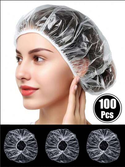 50/100 pièces Bonnets de douche épais et imperméables, bonnets de cuisine et de salle de bain anti-huile pour femmes, bonnets de douche pour salon de coiffure et soins capillaires, essentiels pour la rentrée scolaire, bonnets de douche jetables épais et polyvalents pour le bain, la coloration des cheveux, le spa et le salon, hygiéniques et portables, indispensables pour les soins de beauté de la Saint-Valentin, cadeau de Saint-Valentin réfléchi pour la petite amie ou le partenaire