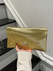 Bolso cuadrado pequeño de moda coreano casual 2026, bolso de axila, embrague sobre elegante para ir al trabajo - Multicolor - Ver 7