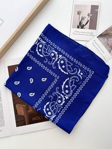 1 chiếc băng đô/khăn quàng cổ/khăn bandana phong cách hip hop màu đen unisex, băng đô thể thao, băng đeo cổ tay, khăn tay in họa tiết. - 6 chiếc màu xanh hoàng gia - Xem 2