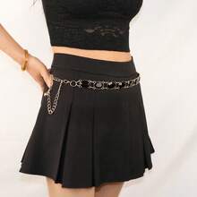 水晶腰链，金属点缀优雅连衣裙，玻璃泪滴亮片装饰腰带，女士 - 彩色 - 查看 5