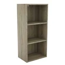 Miroytengo Estantería Plea salón Blanco mate 1 armario 3 puertas y 1 estantería 3 niveles de estantes, material melamina, color Blanco mate, 1 armario 3 puertas, 1 estantería 3 niveles 42x184x29 cm - Roble - Ver 4