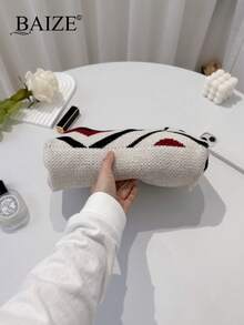 ENBEI 优雅编织云朵包 - 大容量化妆包、度假手拿包、优雅女士沙滩包、时尚晚宴包。多功能女士沙滩包、夏季钱包、优雅女士包，适合搭配婚纱、度假、旅行、派对、母亲节礼物、婚礼季纪念品。 - 彩色 - 查看 8