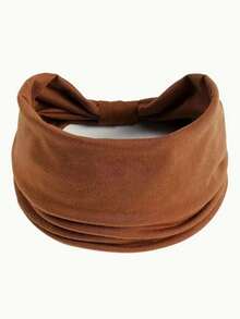 女士瑜伽头带（1/3/4条装），加厚弹力波西米亚风纯色及豹纹头巾，柔软吸汗，适合运动时尚发饰、经典头带以及秋冬度假装扮的女士围巾。夏季沙滩发带 - 彩色 - 查看 16