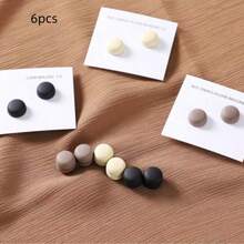 6pcs Headscarf Pins, Muslim Multi-Purpose Scarf Magnetic Clasps, Safety Pins, For Shawls, Shirts, Clothes, Pant Legs, Scarves (No Card) - Multicolor - View 8