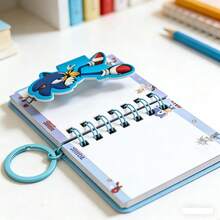 1set/1pcBlue Hedgehog Magnetic Coil Notebook Notes Keychain Pendant High Beauty PendantNew Year's Gift, Valentine's Day Gift, Easter Gift - Multicolor - View 2