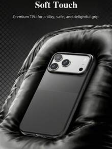 Minimalist Black Phone Case Compatible With IPhone 17 Pro Max/17 Pro/17/16 Pro Max/16 Pro/16/16 Plus/15/15 Pro Max/15 Pro/15 Plus/13/14 Pro Max/13 Pro/13 Pro Max/14 Pro/14 Pro Max/14 Plus, Soft Shell, Creative Design For Men And Women - Black - Hot - View 4