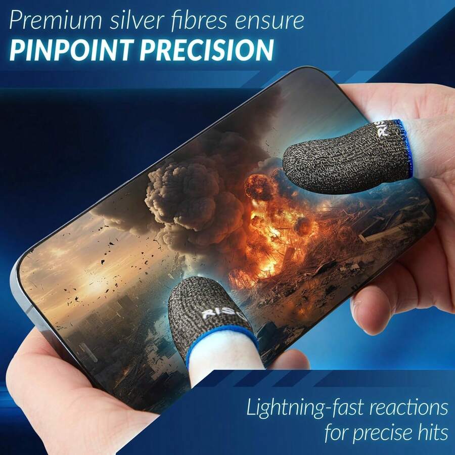 10 Pieces Gaming Finger Sleeves - Perfect Touchscreen Glide - Thumb Sleeve For Mobile Games - Dedales Gamer Profesionales - Phone Accessories