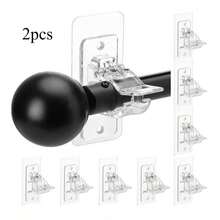 2个简易安装粘性窗帘杆支架，支撑窗帘杆，可拆卸且不损坏窗帘杆。 - 多色的 - 查看 1