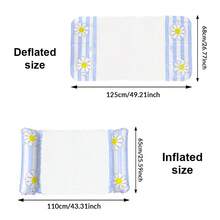 1pc Inflatable Pool Bed, Pool Floating Chair, Pool Party Seat Floating Bed, Suitable For Adults Summer Sunbathing, Beach, Swimming Pool Party - Multicolor - View 5