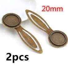 2 chiếc đế trống 18/20mm dùng làm bookmark, gắn đá cabochon, khay đựng phụ kiện làm trang sức DIY. - Đánh dấu trang cơ sở - Xem 30