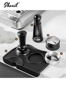shoxil 3/5pcs 51mm Espresso Coffee Tool Set, Includes Espresso Tamper, 51mm Coffee Tamper, Tamping Mat, Espresso Stirrer, Measuring Cup Funnel - Coffee Set - View 6