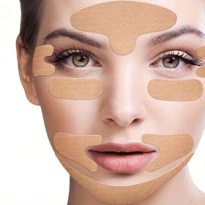 Bộ 4 miếng dán nâng cơ mặt, tiện dụng, làm săn chắc da tức thì, phù hợp với nhiều loại da, dùng được cho cả nam và nữ, giúp nâng cơ mặt.