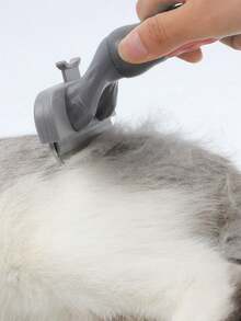 Pet Deshedding Brush, Cat Dog Fur Remover Grooming Tool - Pink - View 4