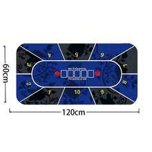 德州扑克桌垫，扑克地毯，高级豪华便携式扑克桌罩，防水扑克布 - 扑克地毯。高温烫印工艺，降噪，防滑防污，派对娱乐游戏礼品 - 彩色 - 查看 5
