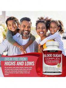 Blood Sugar Complex Supplement |   Supports Healthy Blood Sugar Levels (Already In Normal Range) |   Natural Blend With Cinnamon, Bitter Melon, Chromium & More |   Non-GMO |   60 Capsules - 3 件裝 - 查看 5