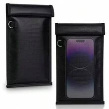 Faraday Privacy Bag - EMP And RFID Blocking, Anti-Tracking, Fire And Key Protection For Phones, Radios, And Car Keys - Black - View 2