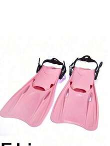 Adjustable Strap Snorkeling Fins, Short Silicone Diving Shoes With Open Heel, Adult Unisex Travel Size - Multicolor - View 10