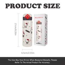 Miniso Sanrio Hello Kitty 316 Stainless Steel Thermal Cup 500ml/17.59oz,One-Touch Pop Lid,Daily Water Cup,Ideal Birthday Gift (1 PC) - Multicolor - View 6