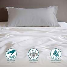 Ecommerc3 Pillowcase Pack Of 2, Cotton, 45x100 Cm, Flap Closure, Wide Variety Of Colors - 銀灰 - 查看 3
