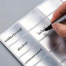 320/160pcs Waterproof PET Self-Adhesive Labels, Multi-Purpose Removable Chalkboard Labels Suitable For Containers, Jars, Kitchen Storage, Jewelry Display And Packaging - Multicolor - View 1