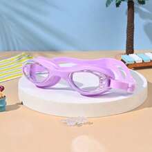 1pc High Definition Waterproof Anti-Fog Swimming Goggles For Men And Women, Professional Diving Eyewear - Pink - View 2