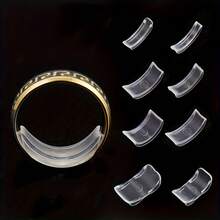 Resin Ring Adjuster, Adjustable Transparent Fastener, Size Adjustment Tool, Jewelry Protector, Suitable For Loose Rings, Women'S Ring Adjuster. - Multicolor - View 1