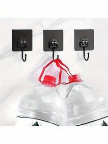 20/1pc Black Traceless Hooks Multifunctional Wall Strong Adhesive Hook Clothes Hook Bathroom Kitchen Accessories - A - View 8