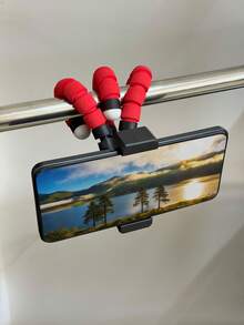 八爪章鱼造型手机支架，桌面迷你海绵三脚架手机支架，适用于手持、桌面、树枝、地面等多种手机放置方式 - 彩色 - 查看 4