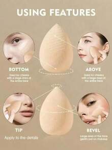 1个时尚粉色美妆蛋，化妆海绵。采用亲水材质，遇水膨胀。快速上妆，触感柔软亲肤。适用于粉底，可重复使用且不易碎裂。高密度高弹性，经久耐用的化妆工具。 - 卡其色 - 查看 8