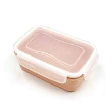 1/4pcs Square Bento Lunch Box, Stackable Food Storage Container With Lid, Leak-Proof, Microwave Plastic Lunch Box For Fruit, Vegetable, Nuts, Meat - Reusable, Plastic Material, School Supplies - Multicolor - View 13