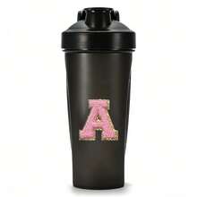 600毫升/20盎司摇摇杯蛋白粉冲调杯，字母A到Z图案水瓶，塑料搅拌杯，健身运动水杯，大容量塑料杯 - 粉紅色 - 查看 14