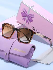 ZOVUJUMY Personalized Metal Twisted Temples Sunglasses, Unisex Outdoor Vacation Street Photography Travel Party Sun Glasses, Versatile Couple Sunglasses Holiday Gift - Multicolor - View 11