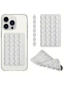 1pc Silicone Suction Phone Case Mount,Phone Suction Grip,Octobuddy,Sticky Phone Grip, Adhesive Phone Stand Sticky For Cell Phone, Mother's Day Gift, Office Essentials - Multicolor - View 2