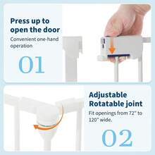 Baby Protection Gate - 8 Pieces - White - View 4