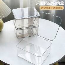 2PCS Transparent Acrylic Face Mask Box With Flip Lid, Dustproof Makeup Organizer, Large Capacity With Cover - View 7
