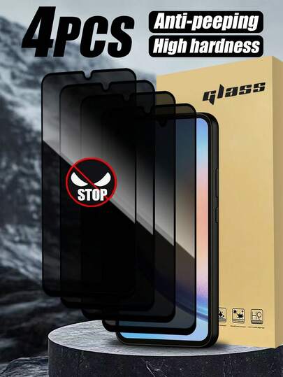 4pcs Tempered Glass Privacy Screen Protector, Made Of High-Hardness Tempered Glass Material, Difficult To Crack, Approx. 28 Degree Privacy Protection Area, Protects Your Private Information, Advanced Adhesive For Easy Installation, Ultra-Thin Design, Full Coverage, Smooth Rounded Edges, High Surface Flatness With Negligible Visual Difference, Reasonable Thickness Maintains Original Phone Feel, Suitable For Users Who Need Frequent Screen Operation, Such As Delivery Riders, Drivers And Photographers.