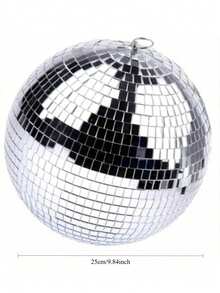 1pc Halloween Disco Mirror Ball, Multi-Size Stylish Fun Silver Hanging Disco Ball - Large Party Decor Disco Ball Hanging Disco Light Ball, Suitable For DJ Club, Stage, Bar, Party, Wedding, Holiday Decoration - Silver - View 17