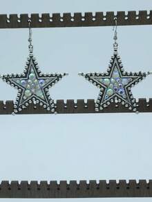 Fashionable Sparkling Star & Turquoise Pendant Necklace, Boho Design For Women - Star - View 13