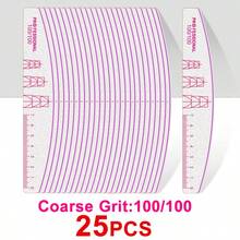 Lima de uñas profesional en forma de media luna, bloque de pulido de doble cara graduado, tiras de lijado de uñas de grano 100/150/180/240, herramienta minimalista de cuidado de uñas para uso en salón - Multicolor - Ver 18