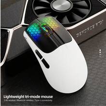X5RGB 三模式无线鼠标，轻巧电竞游戏蓝牙/无线/有线鼠标 - 查看 12