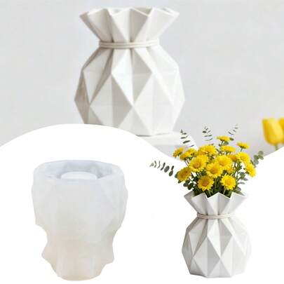 Resin Silicone Mold - Irregular Geometric Container For Easy Demolding, Multi-Purpose & Reusable Use | Candle Making Mold, DIY Epoxy Resin & Clay Plaster Craft For Modern Home Decor, Wedding Centerpieces | Ideal For Resin Artisans & Contemporary Crafters